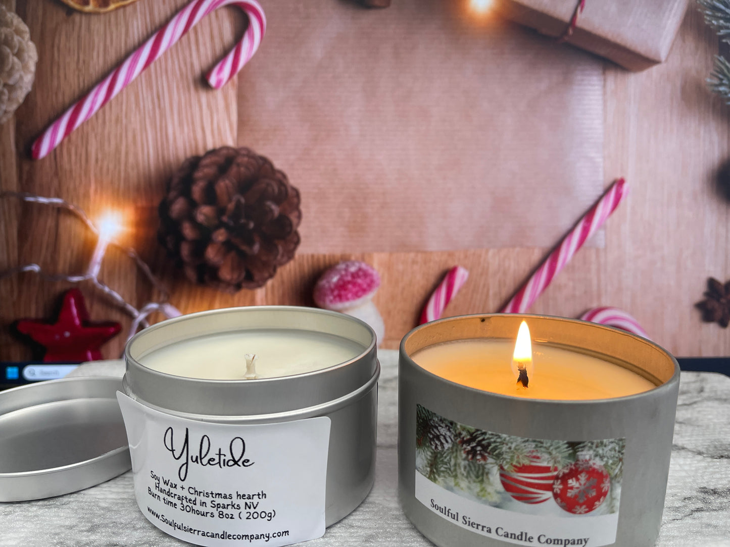 Yuletide Candle - Christmas Hearth Scent 8oz