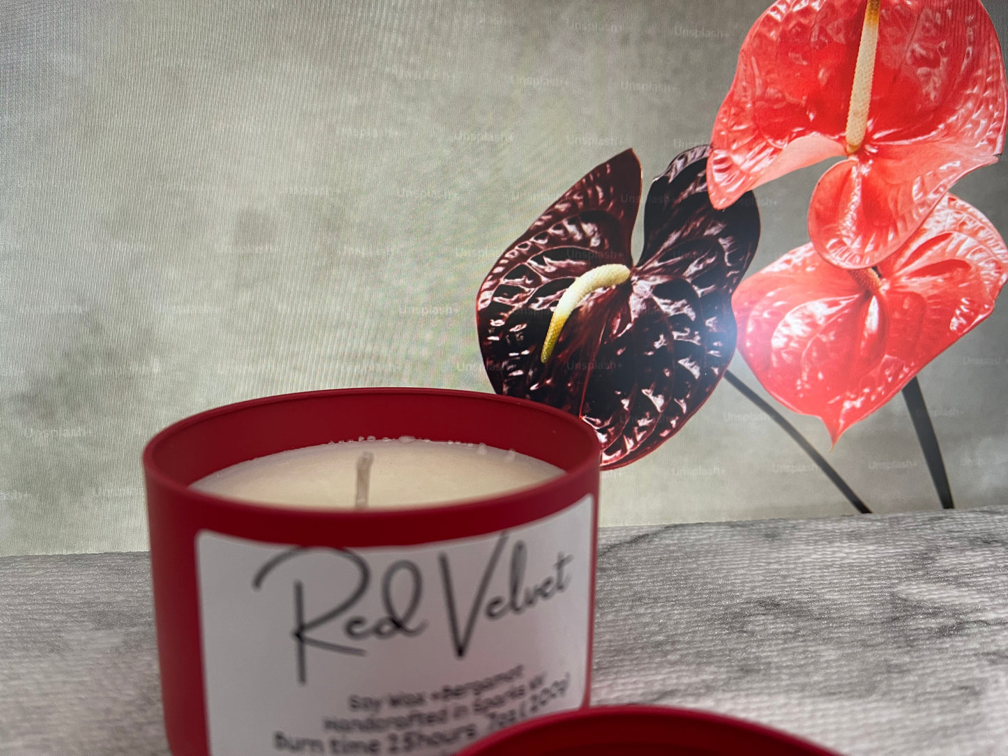 Red Velvet Bergamot candle