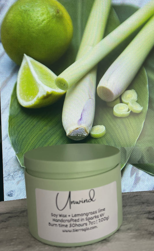 Unwind - Lemongrass & Lime Candle